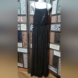 ANDREE BY UNIT Black Sequin Romper Sz Small